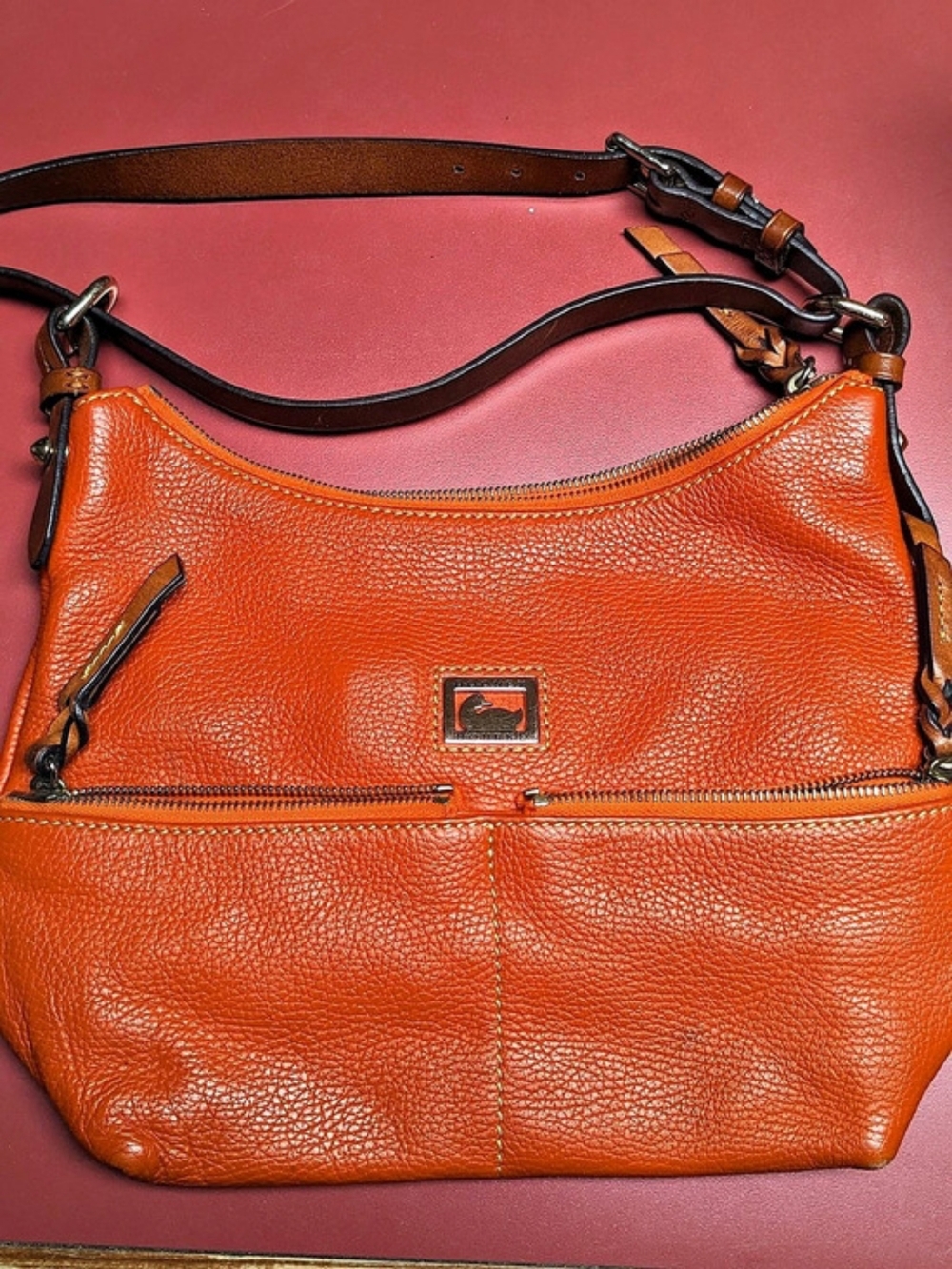 Dooney & Bourke Shoulder Bag Orange & Brown